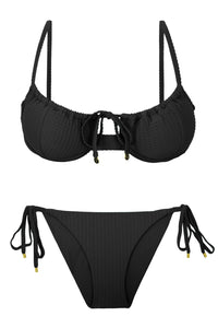 Product Front: Rio De Sol Slip Bottom Dots-Black Ibiza-Comfy