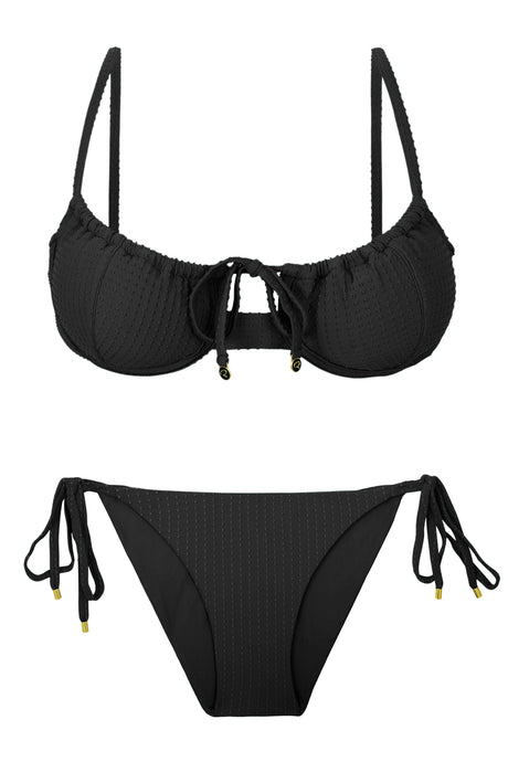Product Front: Rio De Sol Slip Bottom Dots-Black Ibiza-Comfy