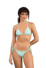 Carica l&#39;immagine nel visualizzatore di Gallery, Model Front: Rio De Sol Slip Bottom Malibu-Menta Cheeky-Tie
