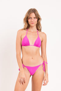 Model Front: Rio De Sol Slip Bottom Malibu-Rosa Cheeky-Tie