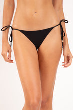Carica l&#39;immagine nel visualizzatore di Gallery, Gallery: Rio De Sol Slip Bottom Shimmer-Black Cheeky-Tie-Gold
