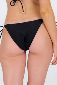 Image 07: Rio De Sol Slip Bottom Shimmer-Black Ibiza-Rope