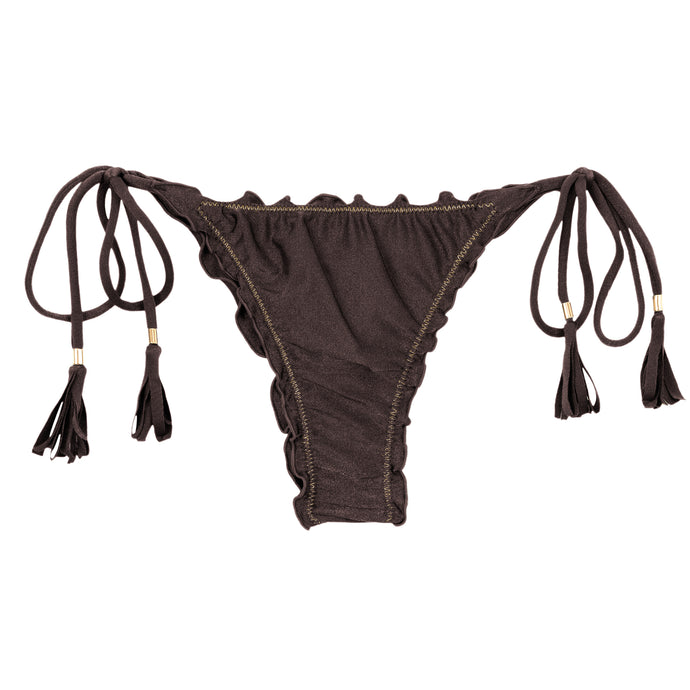 Product Front: Rio De Sol Slip Bottom Shimmer-Coffee Frufru-Fio