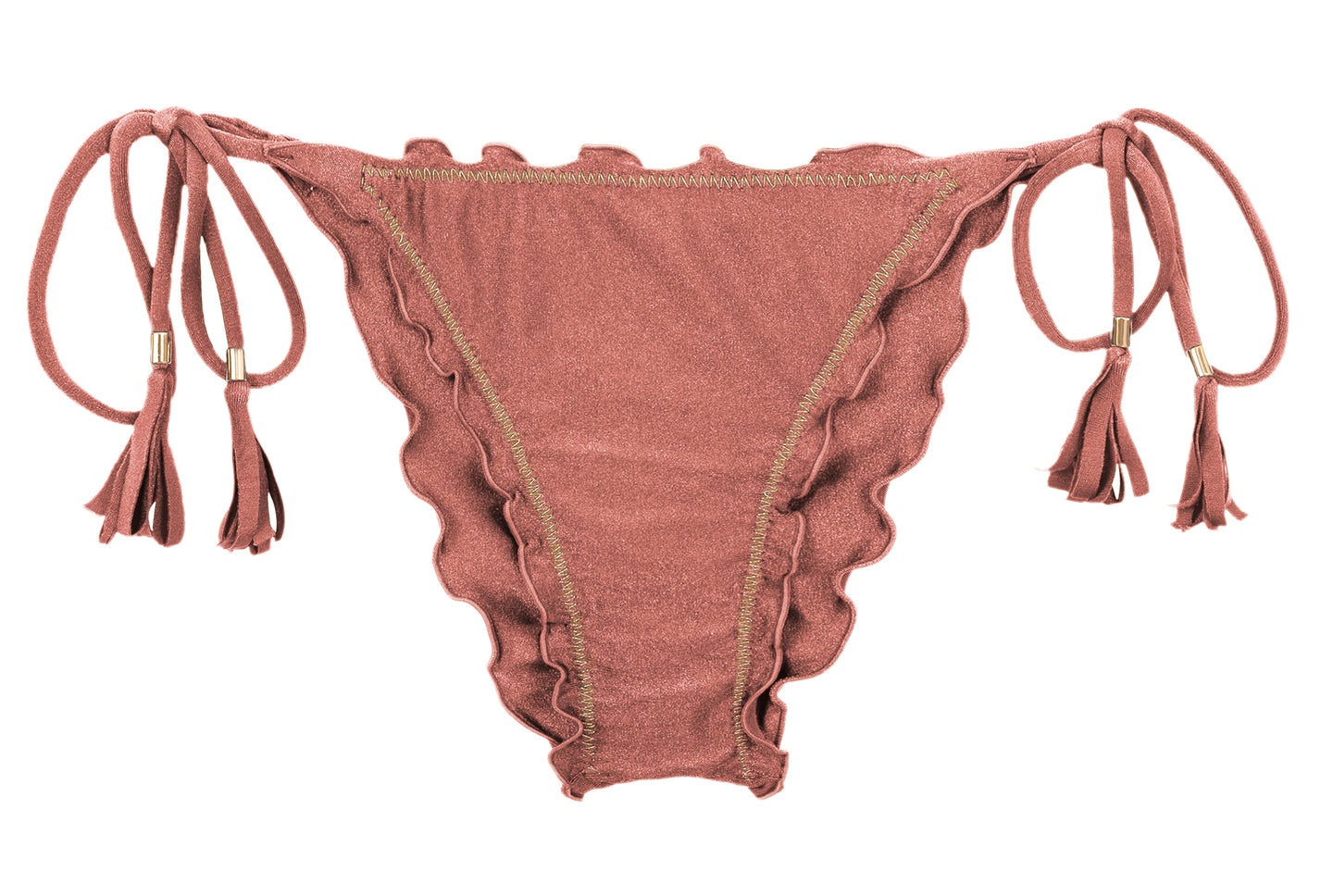 Product Front: Rio De Sol Slip Bottom Shimmer-Copper Frufru