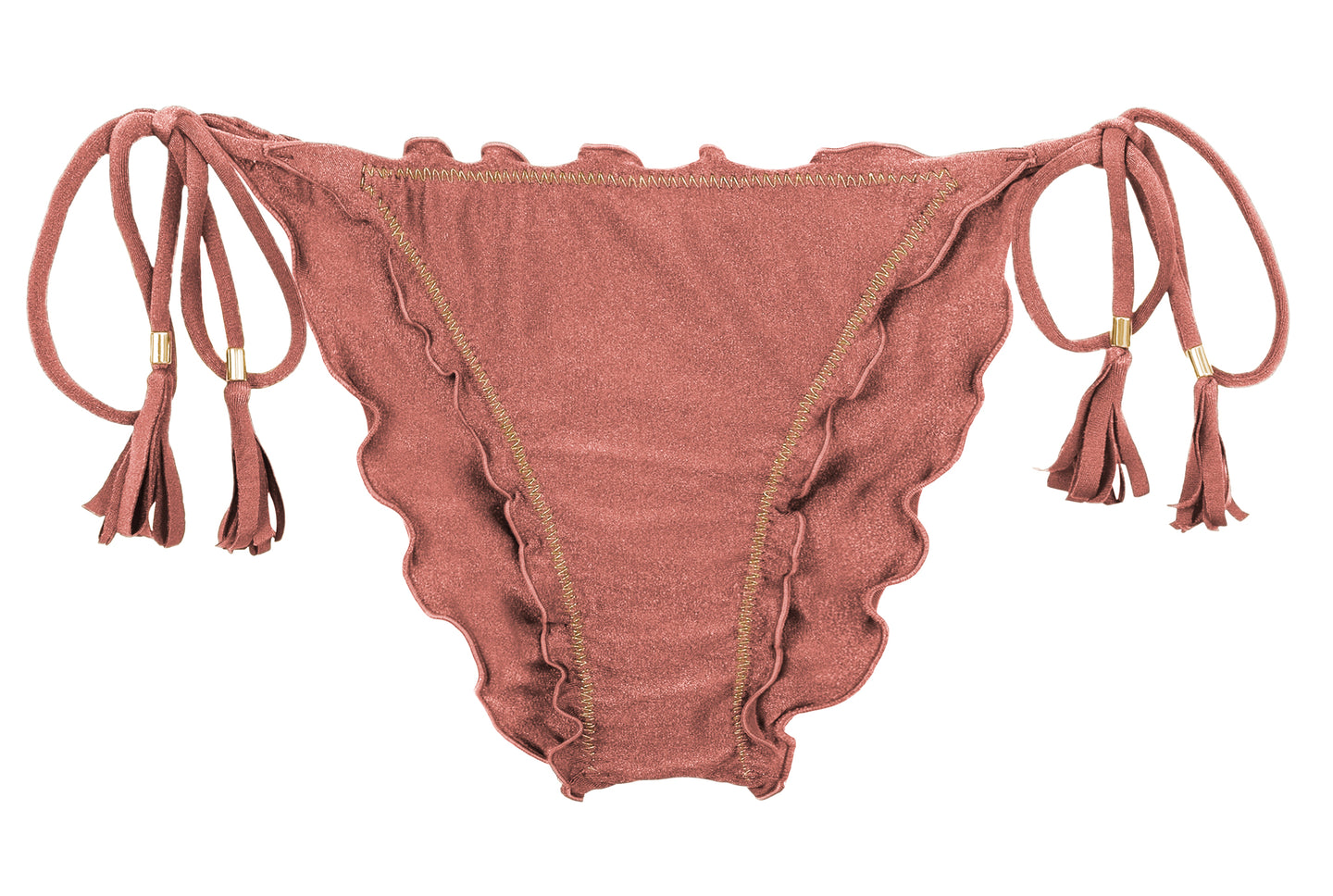 Product Front: Rio De Sol Slip Bottom Shimmer-Copper Frufru-Comfy