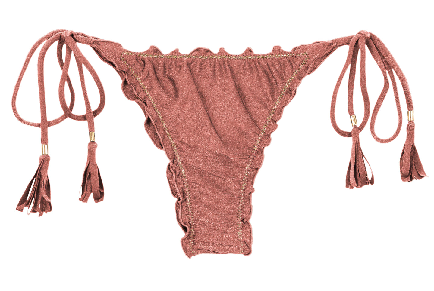 Product Front: Rio De Sol Slip Bottom Shimmer-Copper Frufru-Fio