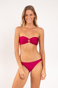Model Front: Rio De Sol Slip Bottom Shimmer-Desejo Leblon