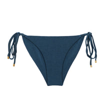 Carica l&#39;immagine nel visualizzatore di Gallery, Product Front: Rio De Sol Slip Bottom Shimmer-Shark Cheeky-Tie-Gold
