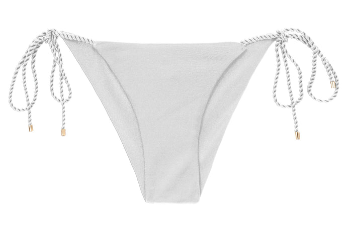 Product Front: Rio De Sol Slip Bottom Shimmer-White Cheeky-Rope