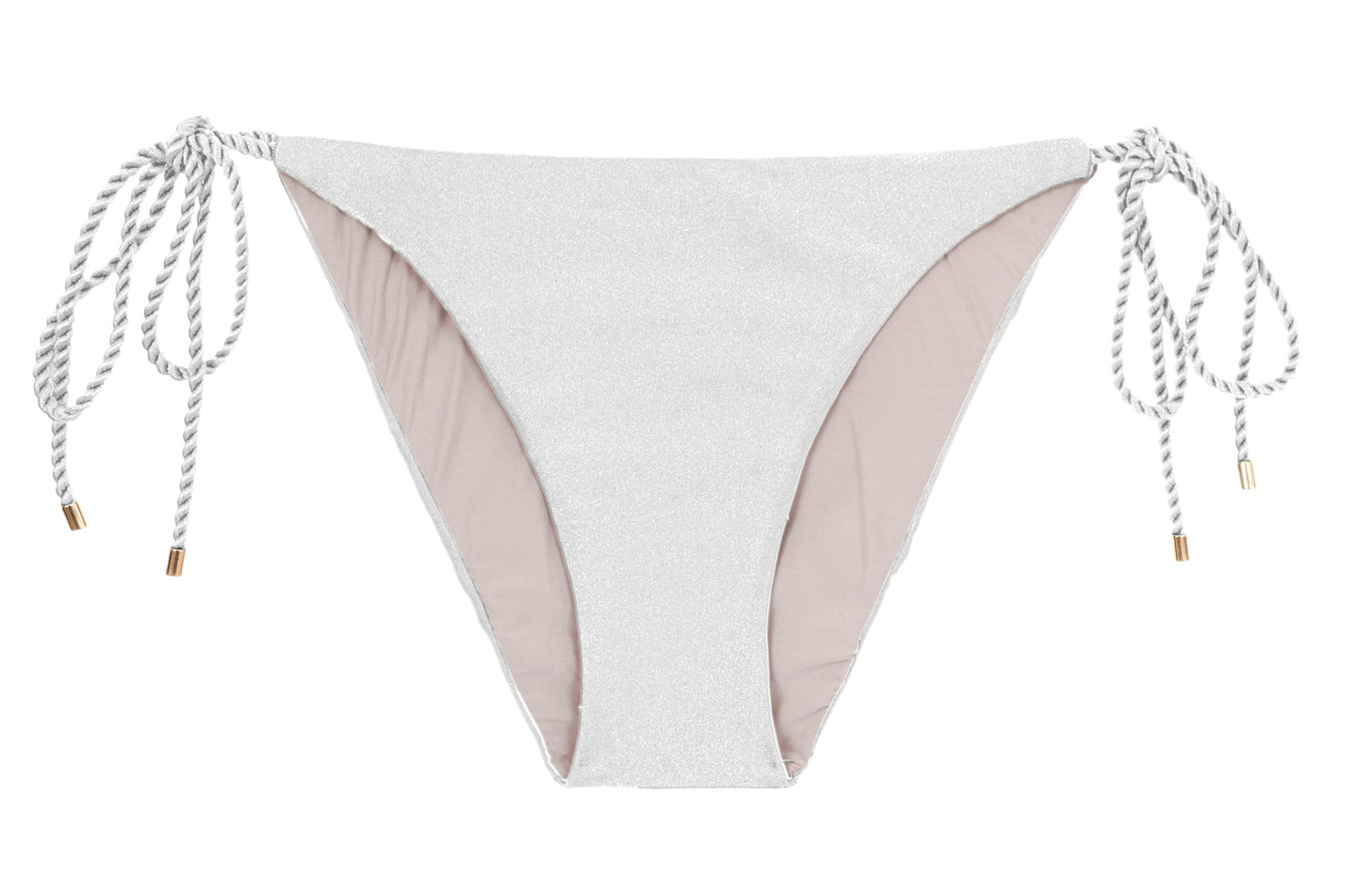Product Front: Rio De Sol Slip Bottom Shimmer-White Ibiza-Rope