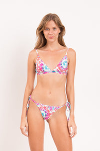 Model Front: Rio De Sol Slip Bottom Splash Cheeky-Tie