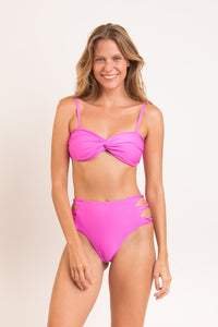 Model Front: Rio De Sol Slip Bottom Vita-Pink High-Waist-Spin