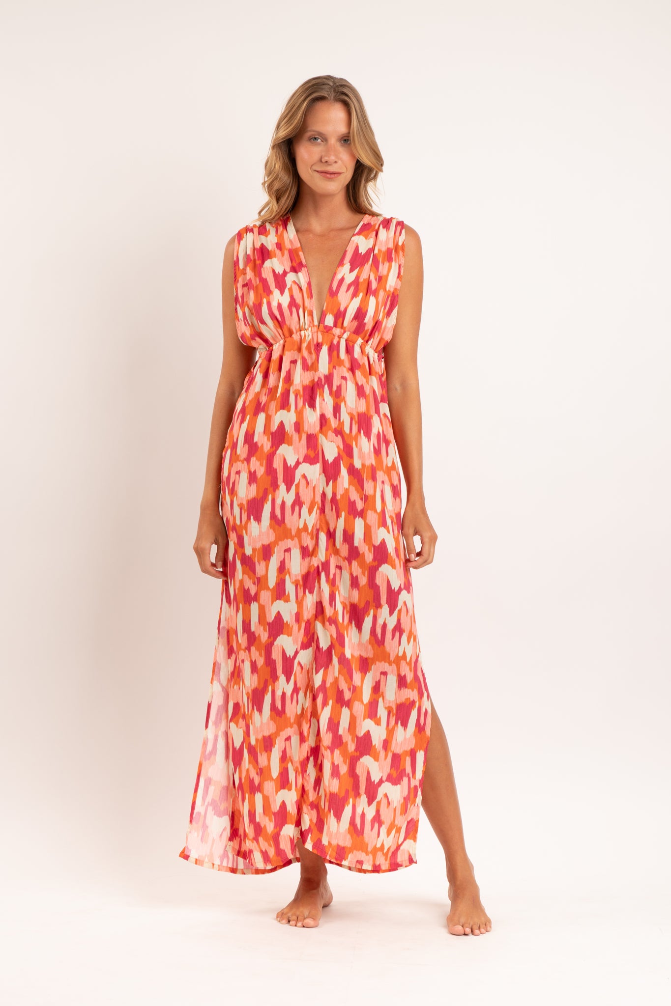 Model Front: Rio De Sol Vestito Da Spiaggia Mirage Long Dress Soleil