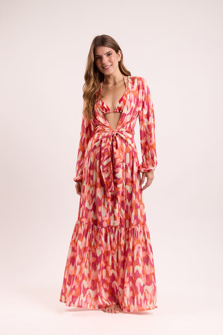 Model Front: Rio De Sol Vestito Da Spiaggia Mirage Long Dress Verona