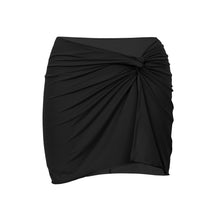 Carica l&#39;immagine nel visualizzatore di Gallery, Product Front: Rio De Sol Gonna Da Spiaggia Nero Skirt-Knot
