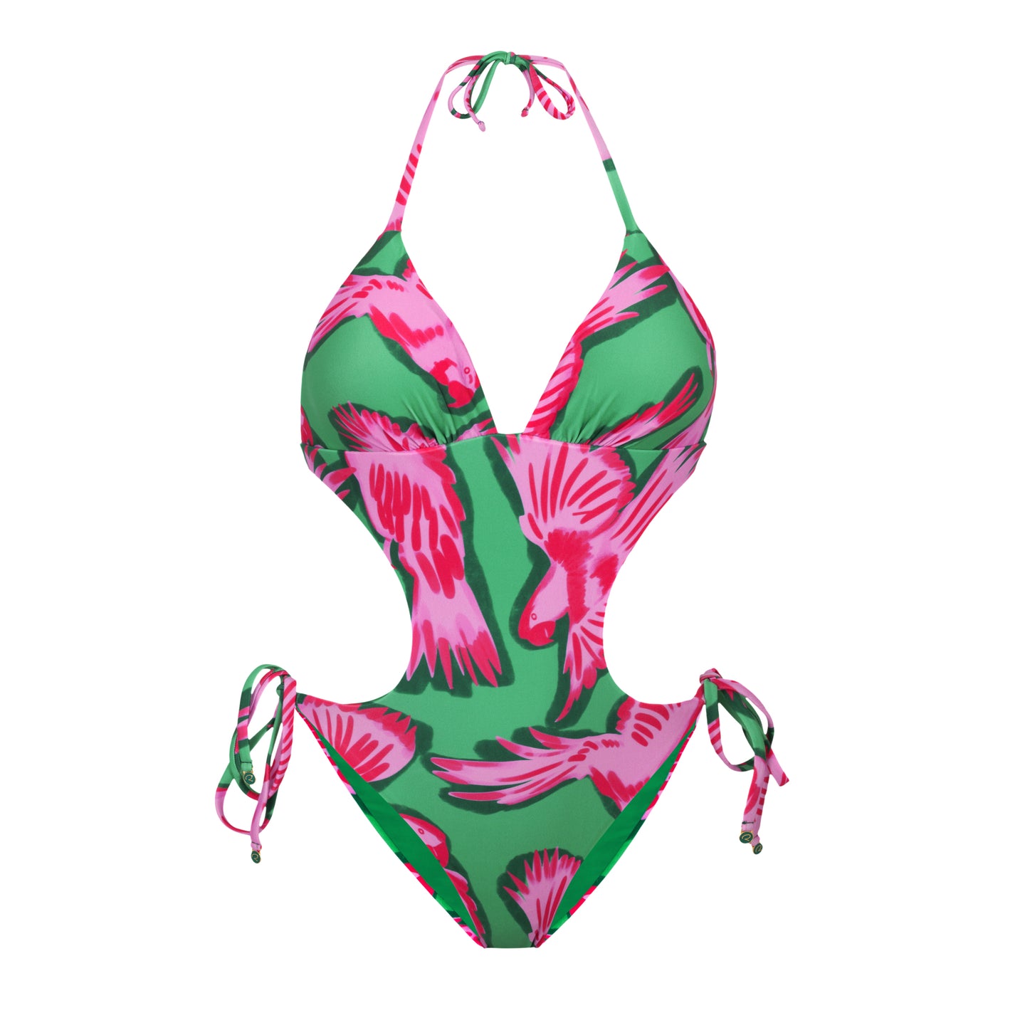 Product Front: Rio De Sol Intero Parrots Trikini-Comfy