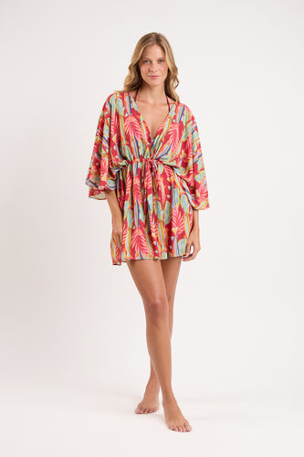 Model Front: Rio De Sol Caftano / Copricostume Sea-Bloom Kaftan Bel