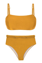 Carica l&#39;immagine nel visualizzatore di Gallery, Product Front: Rio De Sol Completo Set Damasco Bandeau-Reto Hotpants

