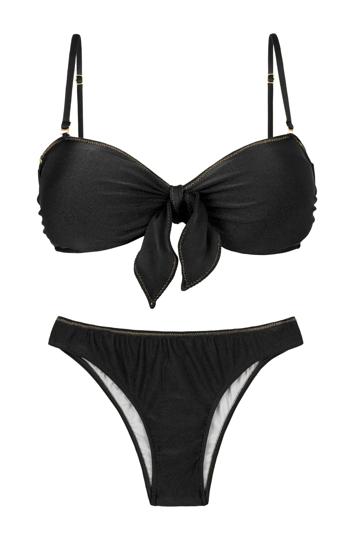 Product Front: Rio De Sol Completo Set Shimmer-Black Bandeau-No Essential