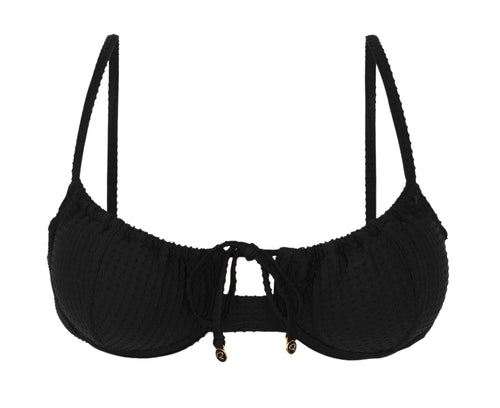 Product Front: Rio De Sol Reggiseno Top Dots-Black Balconet-Tie