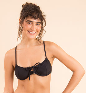Image 08: Rio De Sol Reggiseno Top Dots-Black Balconet-Tie