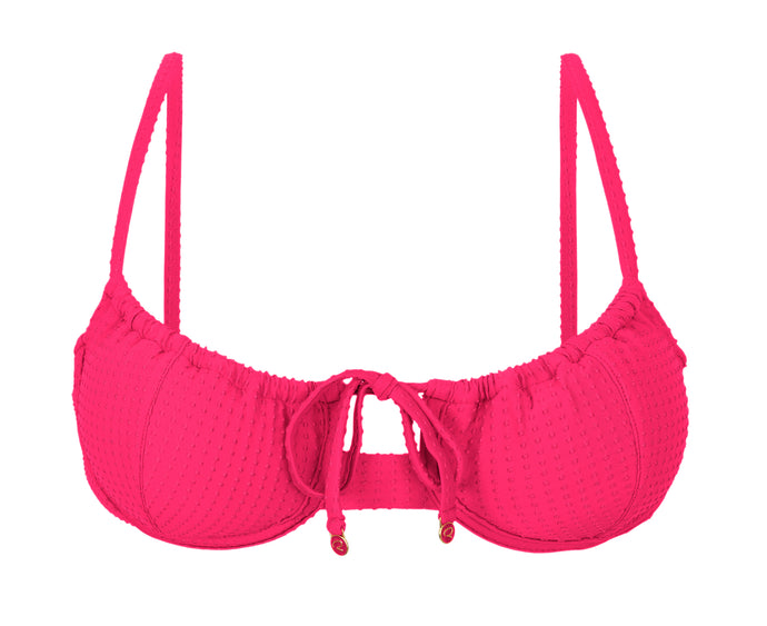 Product Front: Rio De Sol Reggiseno Top Dots-Virtual-Pink Balconet-Tie