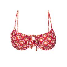 Carica l&#39;immagine nel visualizzatore di Gallery, Product Front: Rio De Sol Reggiseno Top Floral-Scales Balconet-Tie
