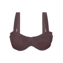 Carica l&#39;immagine nel visualizzatore di Gallery, Product Front: Rio De Sol Reggiseno Top Malibu-Ebano Amelia
