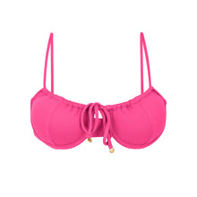 Carica l&#39;immagine nel visualizzatore di Gallery, Product Front: Rio De Sol Reggiseno Top Mtx-Ultrapink Balconet-Tie
