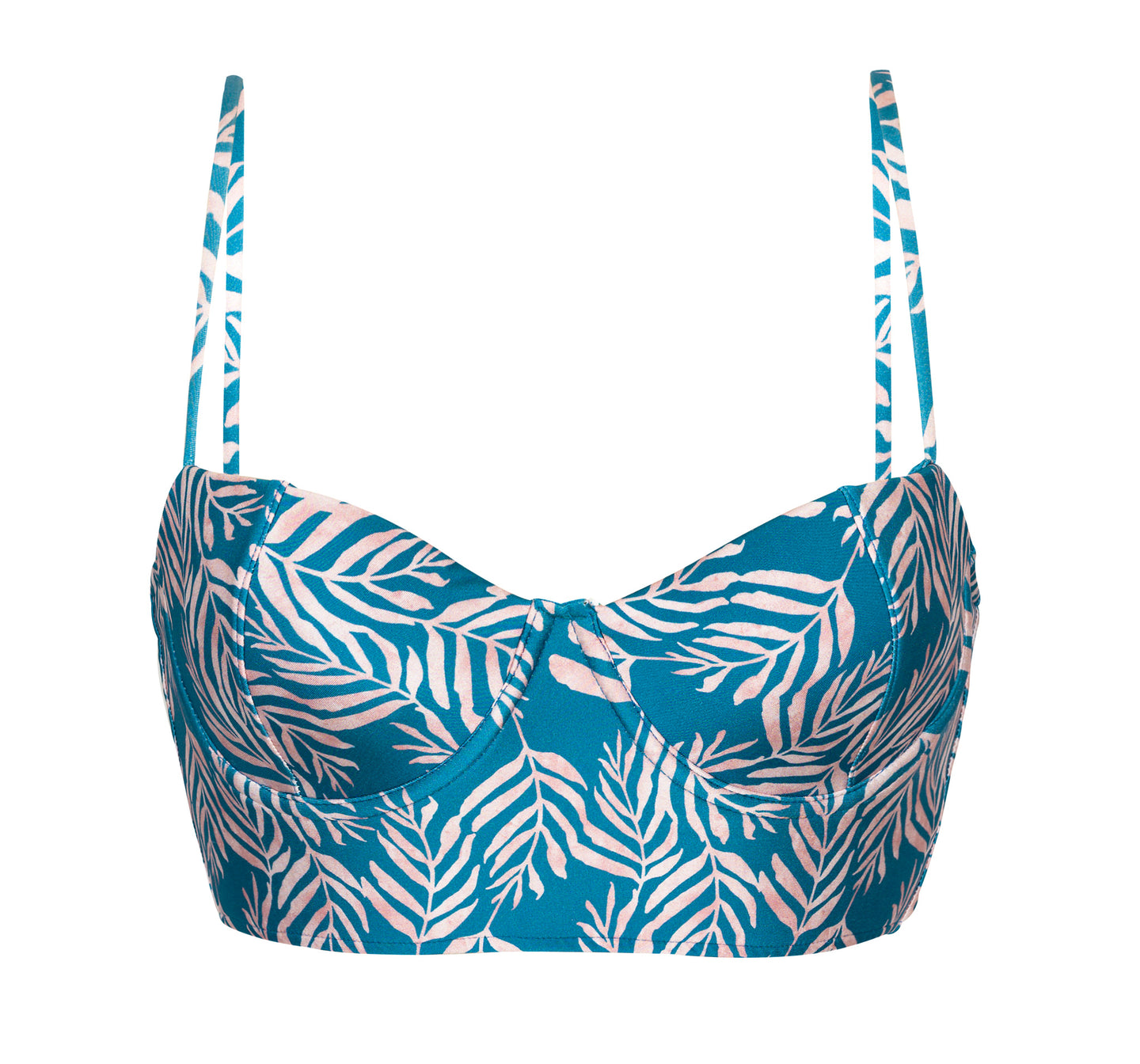 Product Front: Rio De Sol Reggiseno Top Palms-Blue Balconet-Anna