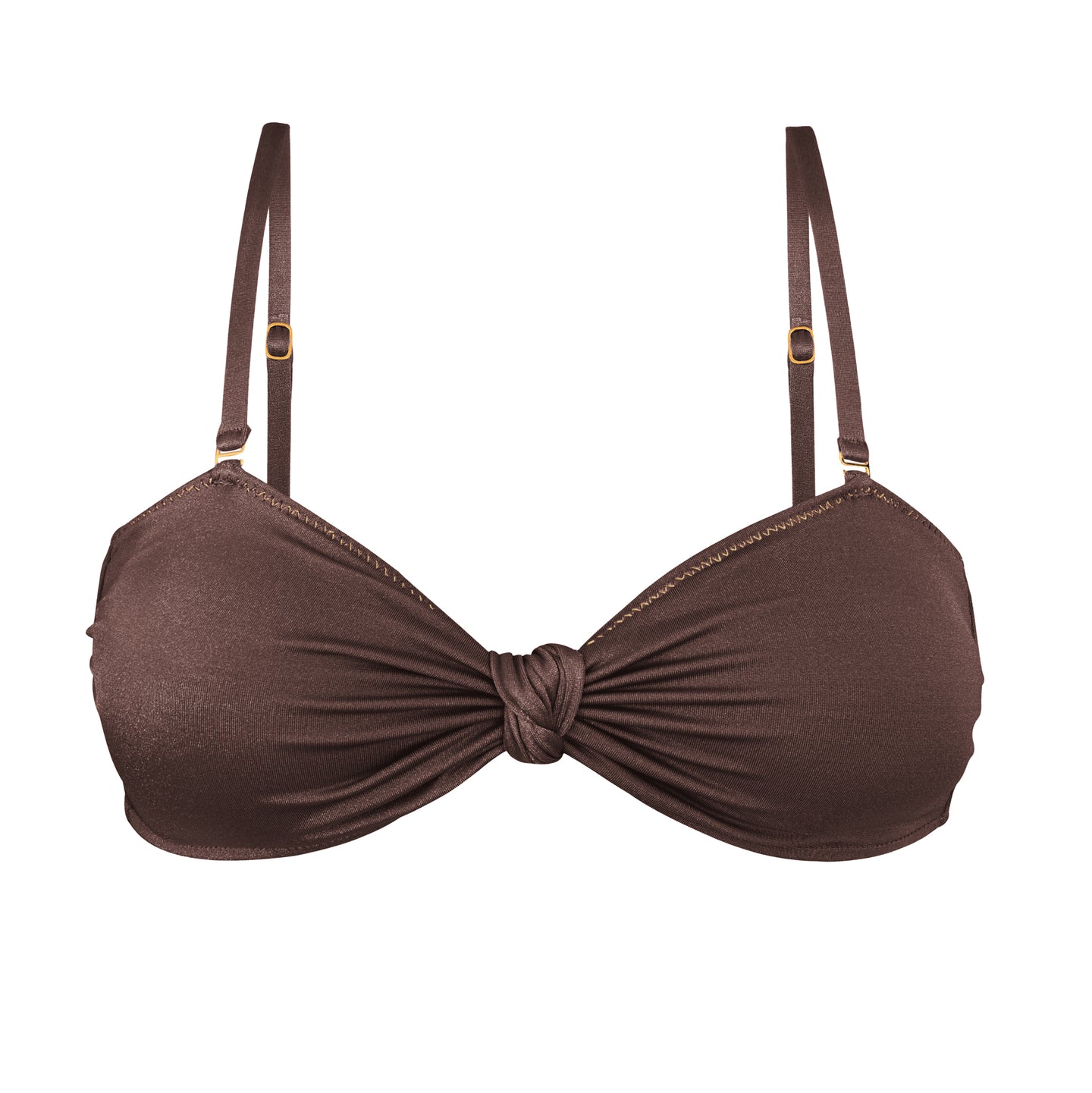 Product Front: Rio De Sol Reggiseno Top Shimmer-Coffee Bandeau-Joy