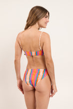 Carica l&#39;immagine nel visualizzatore di Gallery, Model Back: Rio De Sol Reggiseno Top Stripes Bandeau-Reto
