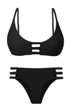 Carica l&#39;immagine nel visualizzatore di Gallery, Set Bora-Black Bra-Trio Madrid-Trio
