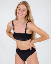 Carica l&#39;immagine nel visualizzatore di Gallery, Set Shimmer-Black Bandeau-Reto Hotpants
