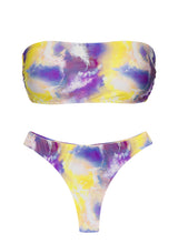 Carica l&#39;immagine nel visualizzatore di Gallery, Set Tiedye-Purple Bandeau-Reto Fio
